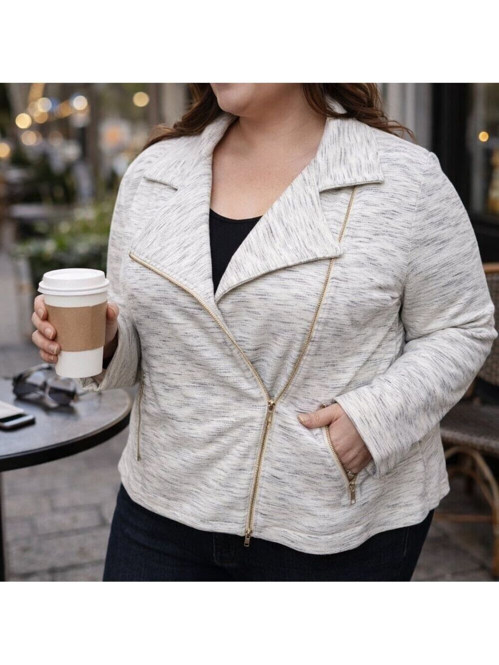 Tart Collections Asymmetrical Zip Jacket – Size 3X – Very Good Condition